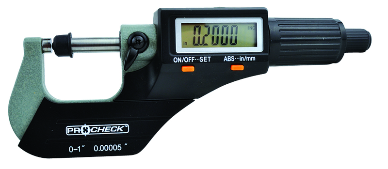 IP40 Electronic Micrometer - 1-2"/50.8mm Range - .00005"/.001mm Resolution - Output S4 Connector - Makers Industrial Supply