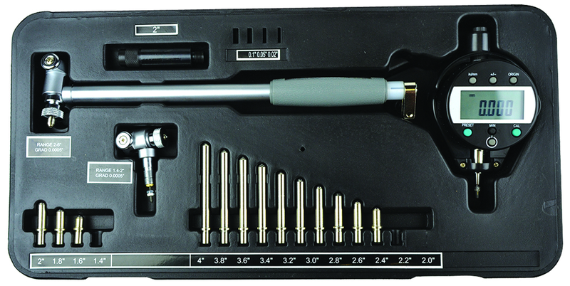 1.4-6" Absolute Electronic Bore Gage- .00005"/.001mm Resolution - Output L5 Connector - Extended Range - Makers Industrial Supply