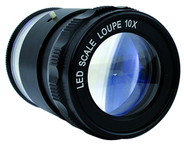 LED 10x Loupe - With inch, mm, Fraction, Angle, Diameter Scale - Plus 9  Reticles - Makers Industrial Supply
