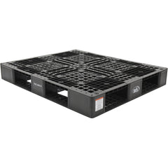 Black Plastic Pallet 6600 lb 48 × 40 - Exact Industrial Supply