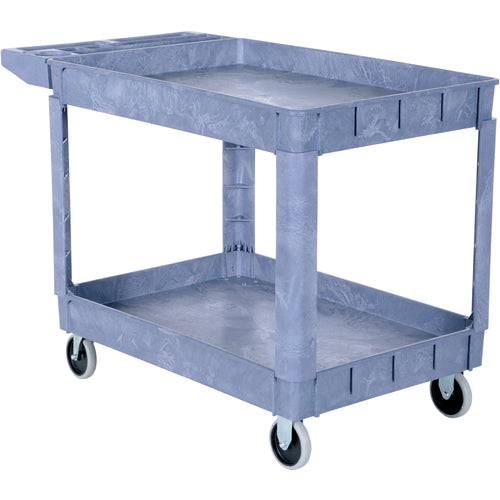 Plastic Utility Cart 2 Shelves 24.5 × 36 - Exact Industrial Supply