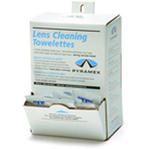 Lens Cleaner: 100 Wipe Count, Individually Wrapped, Pre-Moistened, 8 in (W) × 5 in (L) Wipe Size - Makers Industrial Supply