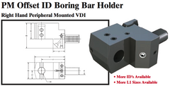 PM Offset ID Boring Bar Holder (Right Hand Peripheral Mounted VDI) - Part #: PM56.4032RS - Makers Industrial Supply