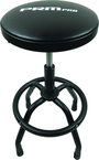 Shop Stool Heavy Duty- Air Adjustable with Round Foot Rest - Black - Makers Industrial Supply