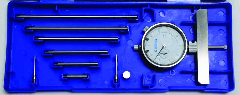 0 - 22" Measuring Range (.001" Grad.) - Dial Depth Gage with 4" Base - Makers Industrial Supply