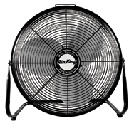 18" Floor Fan Roll-About Stand; 3-speed; 1/6 HP; 120V - Makers Industrial Supply