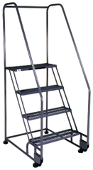 Model 5TR26E4; 5 Steps; 28 x 54'' Base Size - Tilt-N-Roll Ladder - Makers Industrial Supply