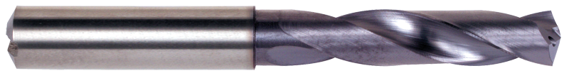 1/2 Dia. - 107mm OALTiAlN Coated-Carbide-Short Length High Performance Drill-Coolant Fed - Makers Industrial Supply