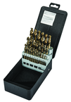 29 Pc. 1/16" - 1/2" by 64ths Cobalt Bronze Oxide Screw Machine Drill Set - Makers Industrial Supply
