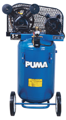 Portable Air Compressors - Model #PK2011VP; 11 Gallon /Vertical Tank; 2.8 cfm @ 90psi; 2HP; 1PH; 115V Motor; 113 lbs. - Makers Industrial Supply