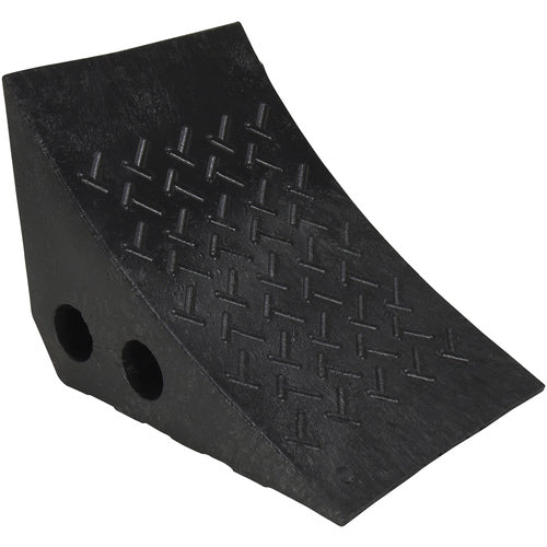 Recycled Black Plastic Wheel Chock - Exact Industrial Supply