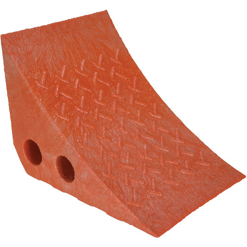 Recycled Orange Plastic Wheel Chock - Exact Industrial Supply