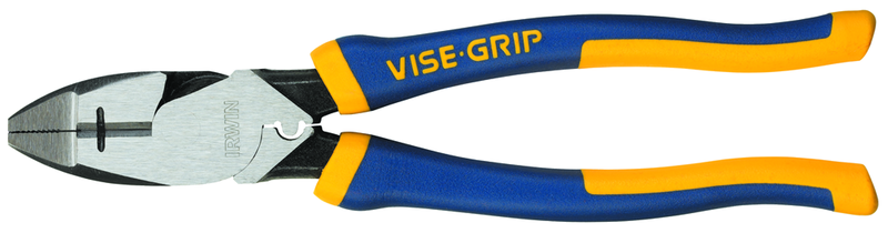 9.5" Linesmans/Side Cutting Plier w/wire stripper -- ProTouch Grip 9.5" Long - Makers Industrial Supply