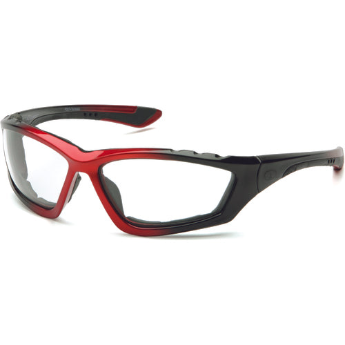 Accurist Clear Anti-Fog Lens Red/Black Frame Safety Glasses - Makers Industrial Supply