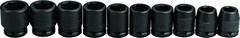 Proto® 3/4" Drive 10 Piece Impact Socket Set - 6 Point - Makers Industrial Supply