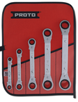 Proto® 5 Piece Offset Reversible Ratcheting Box Wrench Set - 6 and 12 Point - Makers Industrial Supply