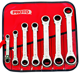 Proto® 7 Piece Offset Reversible Ratcheting Box Wrench Set - 6 and 12 Point - Makers Industrial Supply