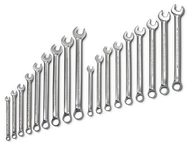 Proto® 18 Piece Full Polish Anti-Slip Fractional and Metric Combination Wrench Set - 12 Point - Makers Industrial Supply