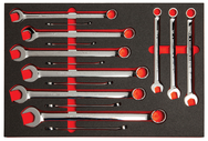 Proto® Foamed 15 Piece Combination Wrench Set -Full Polish- 12 Point - Makers Industrial Supply