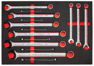 Proto® Foamed 15 Piece Combination Wrench Set- Satin- 12 Point - Makers Industrial Supply