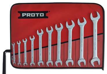 Proto® 10 Piece Satin Metric Open-End Wrench Set - Makers Industrial Supply