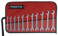 Proto® 11 Piece Full Polish Metric Angle Open-End Wrench Set - Makers Industrial Supply