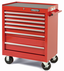 Proto® 440SS 27" Roller Cabinet - 7 Drawer, Red - Makers Industrial Supply