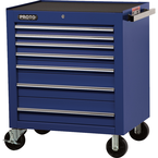 Proto® 450HS 34" Roller Cabinet - 7 Drawer, Blue - Makers Industrial Supply