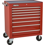 Proto® 450HS 34" Roller Cabinet - 8 Drawer, Red - Makers Industrial Supply