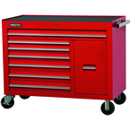 Proto® 450HS 50" Workstation - 7 Drawer & 1 Shelf, Red - Makers Industrial Supply