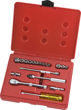 Proto® 1/4" Drive 19 Piece Socket, Combination Set - 6 and 8 Point - Makers Industrial Supply