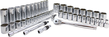 Proto® 3/8" & 1/2" Drive 50 Piece Combination Socket Set - 6 and 12 Point - Makers Industrial Supply