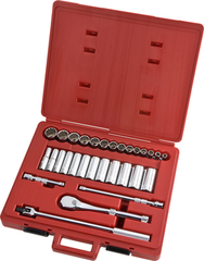 Proto® 1/2" Drive 30 Piece Socket Set - 12 Point - Makers Industrial Supply