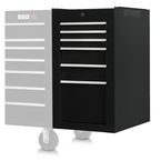 Proto® 550S Side Cabinet - 6 Drawer, Gloss Black - Makers Industrial Supply