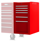 Proto® 550S Side Cabinet - 6 Drawer, Gloss Red - Makers Industrial Supply