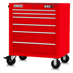 Proto® 550S 34" Roller Cabinet - 6 Drawer, Gloss Red - Makers Industrial Supply