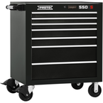 Proto® 550S 34" Roller Cabinet - 7 Drawer, Gloss Black - Makers Industrial Supply