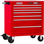 Proto® 550S 34" Roller Cabinet - 7 Drawer, Gloss Red - Makers Industrial Supply