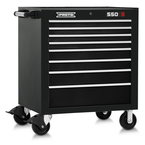 Proto® 550S 34" Roller Cabinet - 8 Drawer, Gloss Black - Makers Industrial Supply