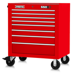Proto® 550S 34" Roller Cabinet - 8 Drawer, Gloss Red - Makers Industrial Supply