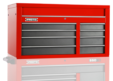 Proto® 550S 50" Top Chest - 8 Drawer, Gloss Red - Makers Industrial Supply