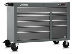 Proto® 550E 50" Power Workstation - 10 Drawer, Dual Gray - Makers Industrial Supply