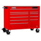 Proto® 550E 50" Front Facing Power Workstation w/ USB - 10 Drawer, Gloss Red - Makers Industrial Supply