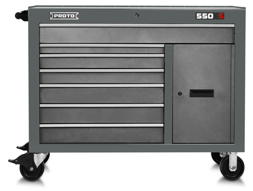 Proto® 550S 50" Workstation - 7 Drawer & 1 Shelf, Dual Gray - Makers Industrial Supply