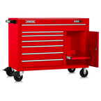 Proto® 550S 50" Workstation - 7 Drawer & 1 Shelf, Gloss Red - Makers Industrial Supply