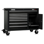 Proto® 550S 50" Workstation - 8 Drawer & 2 Shelves, Gloss Black - Makers Industrial Supply