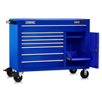 Proto® 550S 50" Workstation - 8 Drawer & 2 Shelves, Gloss Blue - Makers Industrial Supply