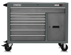 Proto® 550S 50" Workstation - 8 Drawer & 1 Shelf, Dual Gray - Makers Industrial Supply