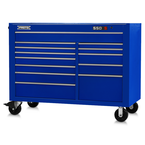 Proto® 550S 57" Workstation - 13 Drawer, Gloss Blue - Makers Industrial Supply