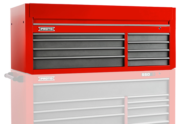 Proto® 550S 66" Top Chest - 8 Drawer, Safety Red and Gray - Makers Industrial Supply